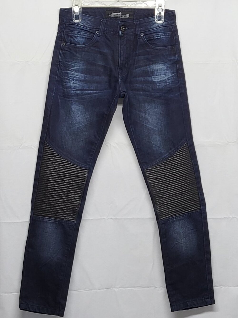 Copper Rivet Jeans Slim Fit Mens 30 X 31 (Tag29x30) Slim Fit Moto Denim Pants